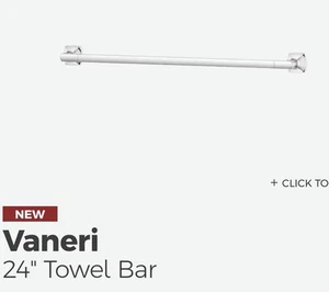 Brushed Nickel 24" Towel Bar Pfister Vaneri Spot Defense BTB-VR12GS - Picture 1 of 4