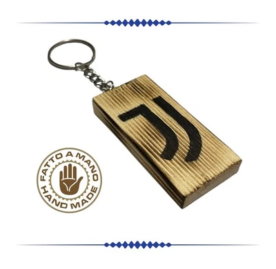 PORTACHIAVI IN LEGNO REALIZZATO A MANO CON DISEGNO LOGO JUVENTUS - Immagine 1 di 3