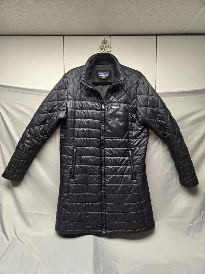 Patagonia Women Radalie Parka 27695 SZ XL Black Puffer Jacket Long Quilted - Image 1 of 4