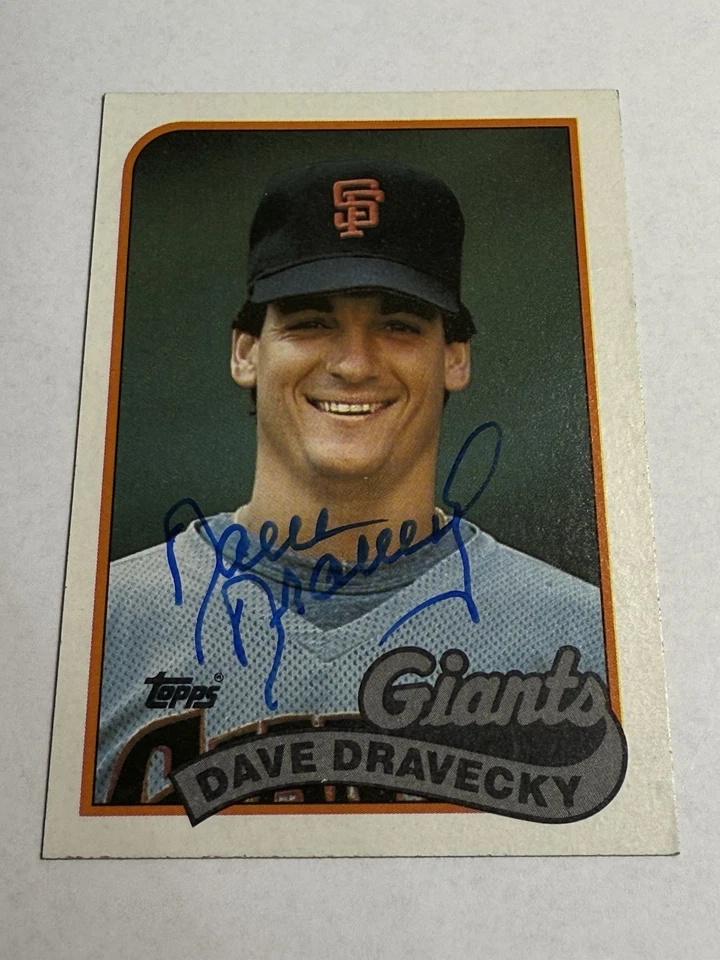 1989 Topps Autographed Vintage Card Dave Dravecky Giants - Image 1 of 1