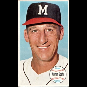 Warren Spahn 1964 Topps Giants #31 Milwaukee Braves Vintage - Oversized Card - Bild 1 von 2