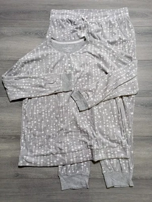 NAUTICA Pijama Conjunto de Salón Mujer Grande Gris Estrellas Vellón *2 Piezas* Foto 1 de 4