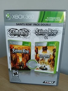Saints Row Double Pack Xbox 360 Platinum Hits Complete CIB With Manual Tested - Picture 1 of 14