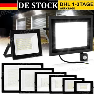 10W-500W LED Strahler Außen Fluter ohne/mit Bewegungsmelder Scheinwerfer IP65 - Bild 1 von 36