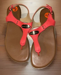 Michael Kors Damen MK Logo Plate Zehenstegsandalen Sangria Größe 9,5 - Bild 1 von 4