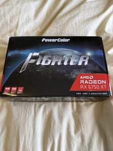 PowerColor Fighter AMD Radeon RX 6750 XT 12GB GDDR6 Graphics card Used - Picture 1 of 5