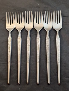 6pc Stanley Roberts WINTHROP Stainless W.M. Dalton Japan Salad Forks Flatware - Picture 1 of 5