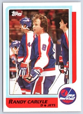 RANDY CARLYLE 1986-87 TOPPS 86-87 NO 144 NRMINT+            39523 - Image 1 of 2