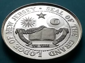 1976 Bicentennial Great Lodge of New Jersey 1 oz. Silver Round .999 Fine - Picture 1 of 5