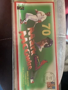 St. Louis Cardinals Mark McGwire Gedenkumschlag datiert 27. September 1998 - Bild 1 von 2