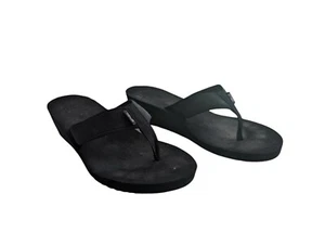 Teva Mush Mandalyn schwarze Damen-Riemensandalen mit Keilabsatz Größe 10 1000093B - Bild 1 von 6