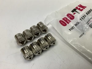 Oro-Tec 1130-5000 Silver Metal Wheel Valve Stem Caps - Pack Of 8 - Picture 1 of 3