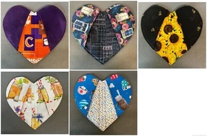 Heart Shaped Oven Mitt , Pot Holder, Hot Pad, Hot Chocolate, Bees, Sunflowers - Picture 1 of 9