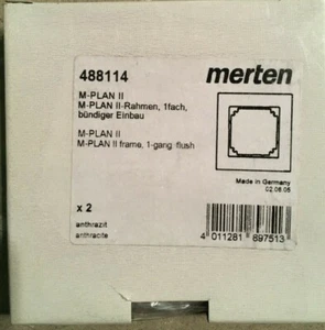 Merten M-Plan2 Rahmen 1fach, 488114, anthrazit, Neu in original Verpackung - Bild 1 von 3