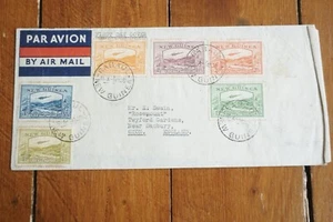 1939 New Guinea - Oxford First Flight Cover Airmail Stamp Postal History - Imagen 1 de 2
