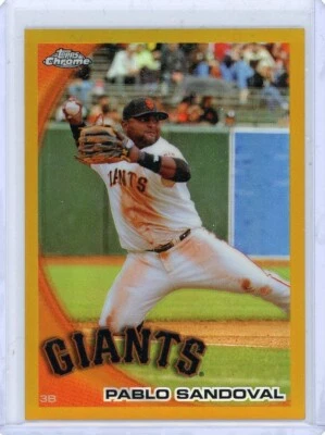 2010 Topps Chrome Baseball Gold Refractor #62 Pedro Sandoval No 15 of 50 - Image 1 of 2