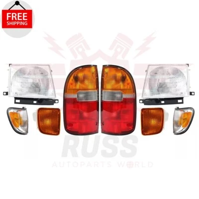 Fits 1998-2000 Toyota Tacoma New Headlight + Tail Light +Corner Light Kit 8PC Foto 1 de 4