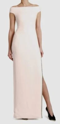 Vestido feminino Stella McCartney rosa fora do ombro acabamento cristal tamanho 40 US$ 3590 - Imagem 1 de 4