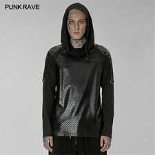 Punk Rave Men's Gothic Loose T-shirt Personality Tops Hooded Casual Sweatshirt