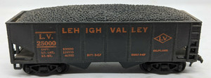 MARX: LEHIGH Valley L.V. #25000  Black HOPPER + load. HO SCALE. VINTAGE
