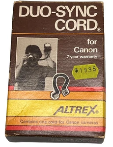 New Altrex Duo-Sync Cord for Cannon NE204 Made In USA w/ Instruction Pamphlet - Picture 1 of 8