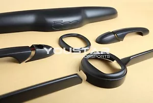 2015 ON HQ FIAT 500 NUOVO MANICO COMBO NERO OPACO MANIGLIA BAFFI SET FINITURE - Imagen 1 de 12
