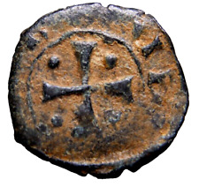 CRUSADERS. Lusignan Kingdom of Cyprus. Henry II, king of Jerusalem Coin w/COA