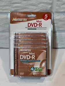 Memorex Mini DVD R 5 Pack Factory Sealed Box Mini DVD R Discs - Picture 1 of 2