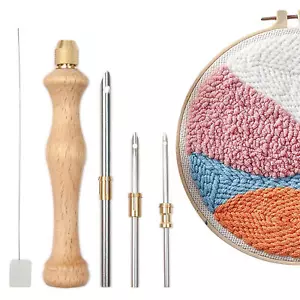 DIY Punch Nadel Stickerei Set Stitching Faden Werkzeugnäht Kit nähen - Bild 1 von 8