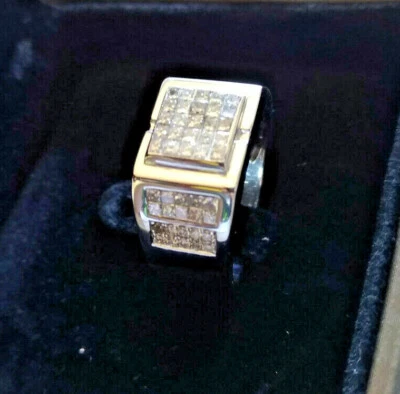 Anillo 18kt Oro Blanco con DIAMANTES 1,82 CT. Diamond ring. Wedding ring. Size22 - Imagen 1 de 4