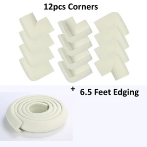 White Furniture Table Edge Corner Protector Soft Child Safety Foam Cushion Guard - Picture 1 of 3
