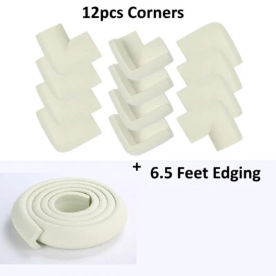 White Furniture Table Edge Corner Protector Soft Child Safety Foam Cushion Guard - Image 1 of 3