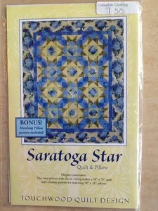 Steppdecke & Kissen Muster Touchwood Quilt Design Saratoga Star Neu - Bild 1 von 2