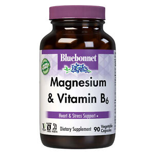 Bluebonnet magnez i B-6 90 kapsułek wegetariańskich