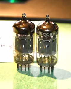 (2) MATCHED 12AU7 ECC82 Mullard SCHWARZE LEITERPLATTEN Vorverstärker #t5 - Bild 1 von 4