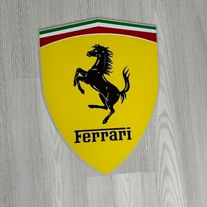 Ferrari triangle Dealership Wall Sign Metal wall plate - with Wall hanging set