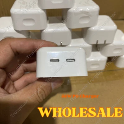 Lote Adaptador de Pared Doble USB-C Cargador de Alimentación Rápida 35W para Apple iPhone 16 15 14 13 Foto 1 de 4