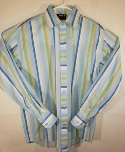 Southpole Signature Collection Button Down Striped Dress Shirt Large Mens - Bild 1 von 8