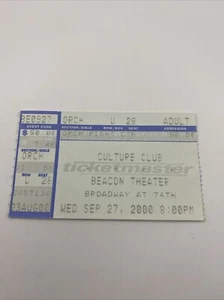Original Konzertkarte Culture Club Boy George Beacon Theater 2000 New York  - Bild 1 von 2