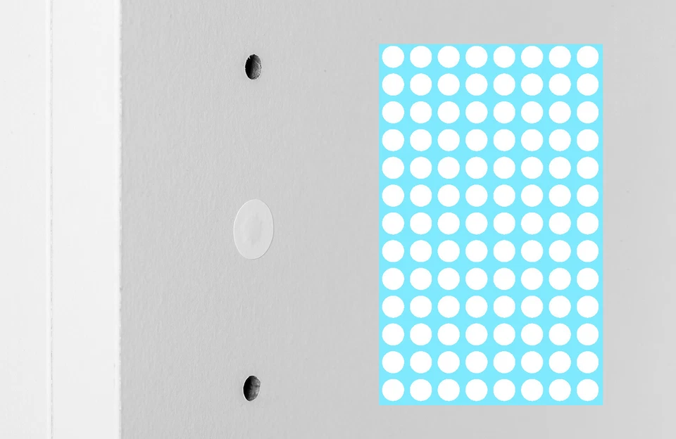 MARKENLOS Punkte Aufkleber Abdeckungen für 3-8mm Löcher von IKEA Billy und anderen Regalen
