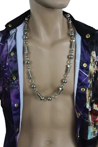 Men Necklace Street Fashion Bold Silver Metal Screws Balls Tools Hip Hop Jewelry - Picture 1 of 10