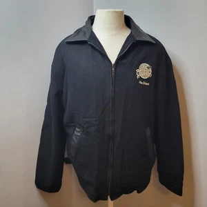 Vintage NEW ORLEANS Planet Hollywood Jacket Mens Large Wool Leather 1991 - Picture 1 of 11
