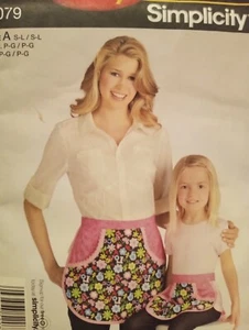 UC Mommy and Me Schürze Schnittmuster Damen Kind passende Halbschürze Simp 2079 - Bild 1 von 2