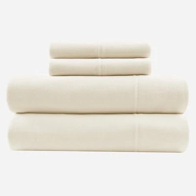  Sheet Set Cotton Jersey Knit Blend, Soft & Breathable Sheets All Twin Cream - Image 1 of 4
