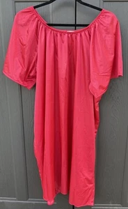Anthony Richards Nachthemd Übergröße 4X rot Schlupfkleid Nylon - Bild 1 von 7