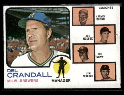 1973 Topps Field Leaders #646 Crandall/Kuenn/Nossek/Shaw/Walton - Image 1 of 2