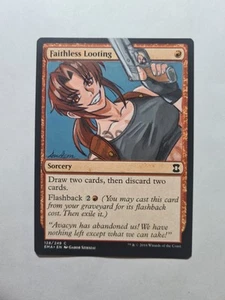 Faithless Looting Revy Black Lagoon MAGIC GATHERING ALTERED ART HAND PAINT - Picture 1 of 12