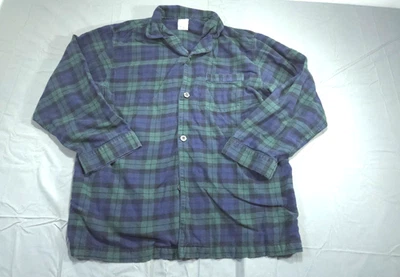 Top de pijama Brooks Brothers para hombre grande de franela ropa de dormir reloj negro azul verde Foto 1 de 4