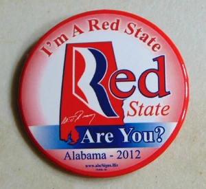 Mitt Romney 2012 Alabama campaign pin button political - Picture 1 of 1