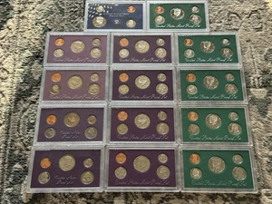 [14] US Mint Proof Sets 1985-S, 1987-S through 1999-S with Cases, Cases Only - Picture 1 of 20